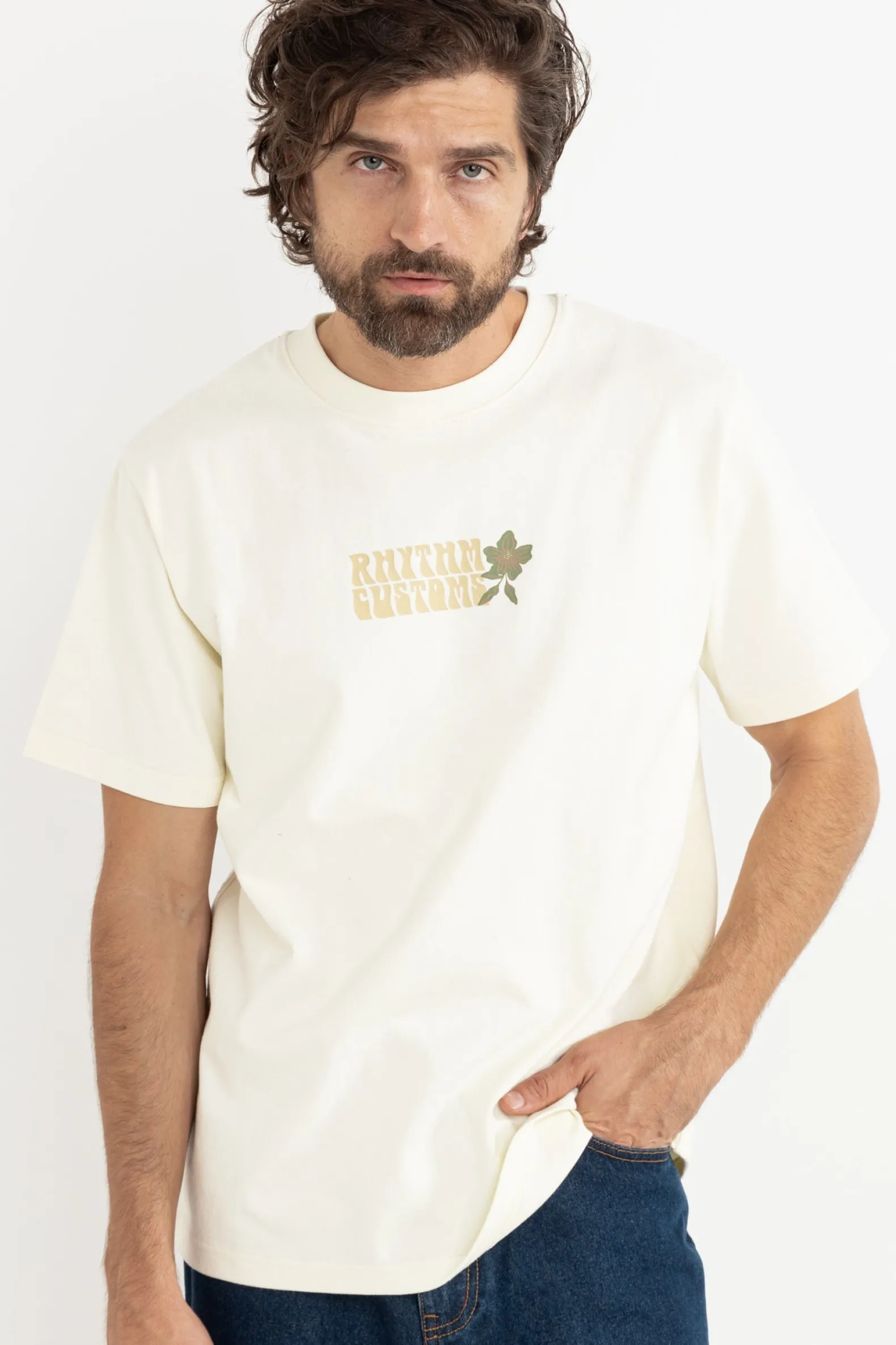 Blossom Vintage Ss T-Shirt Ecru