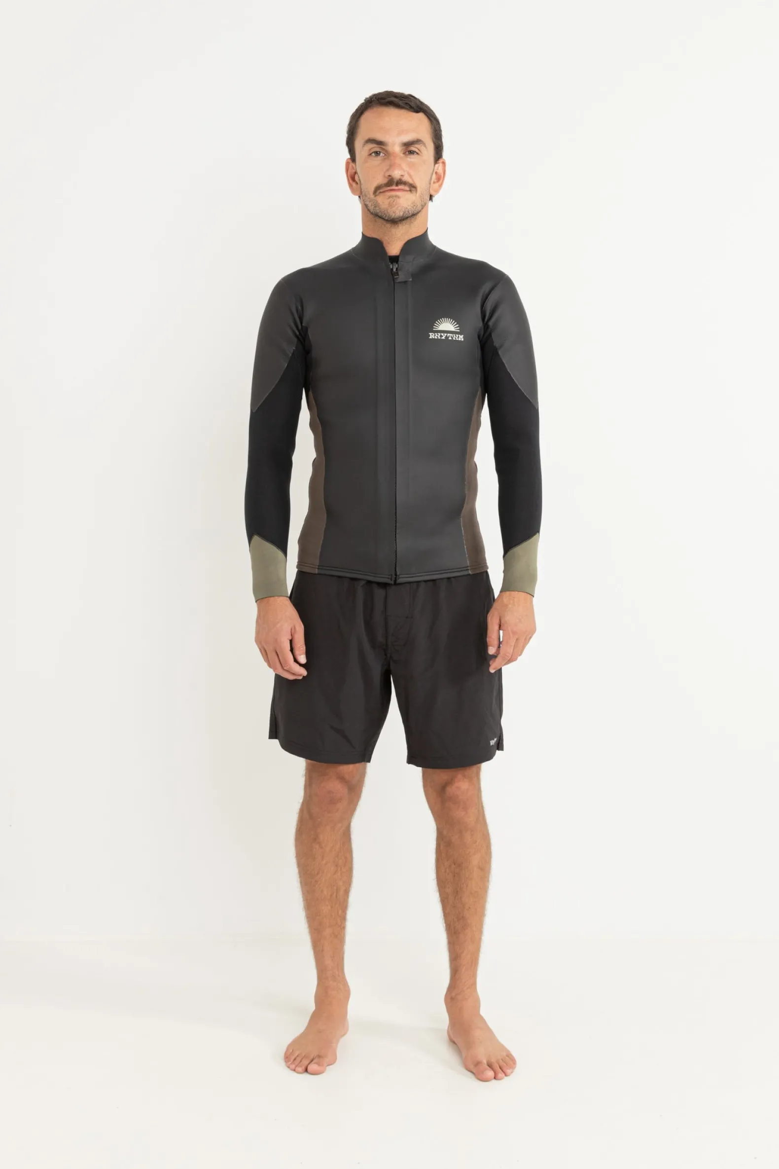 Heritage Front Zipper Jacket Black