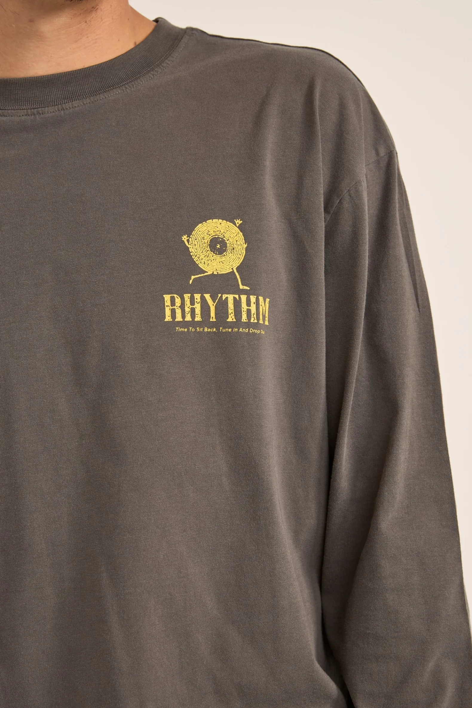 Record Vintage Ls T-Shirt Vinatge Black